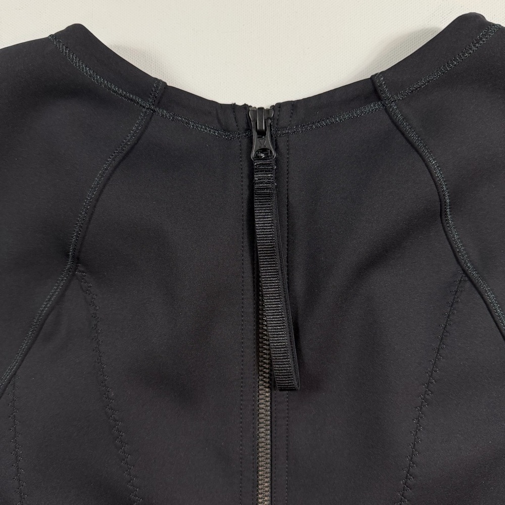 lululemon Black Structured Scuba Neoprene Dress Back Zip Pockets Size 2-4 (est) - Picture 4 of 9
